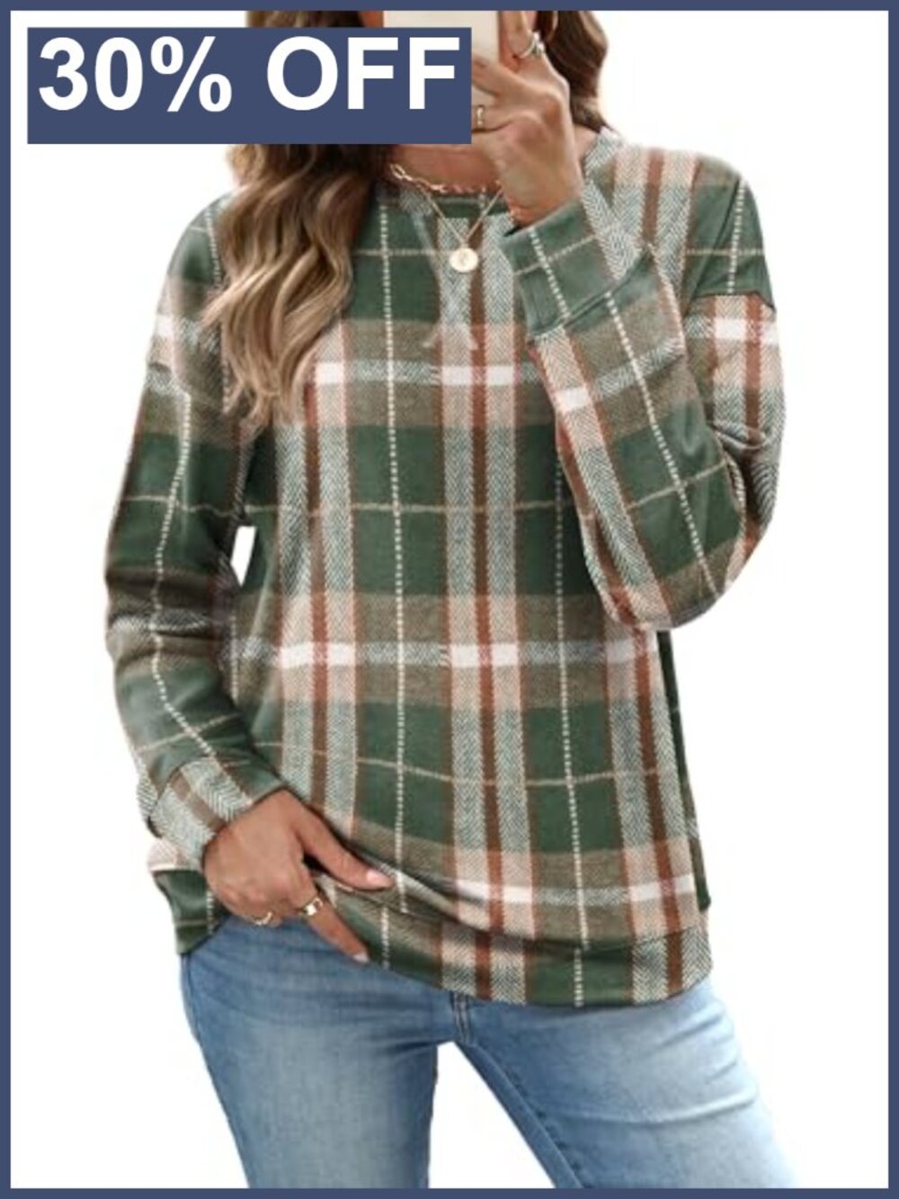 Women's Crew Neck Sweatshirt Long Sleeve Pullover Relaxed Fit